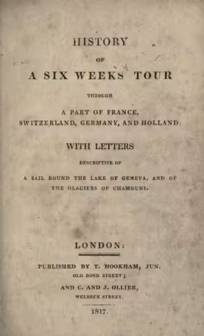 History of a Six Weeks' Tour