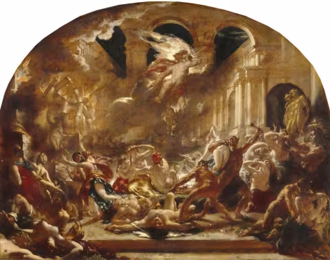 The Destroying Angel and Daemons of Evil Interrupting the Orgies of the Vicious and Intemperate